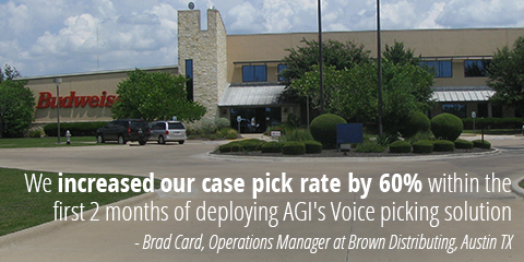 AGI's Voice Directed Picking almost doubled our case pick rate in under a month - Rick Donnelly, Warehouse Supervisor